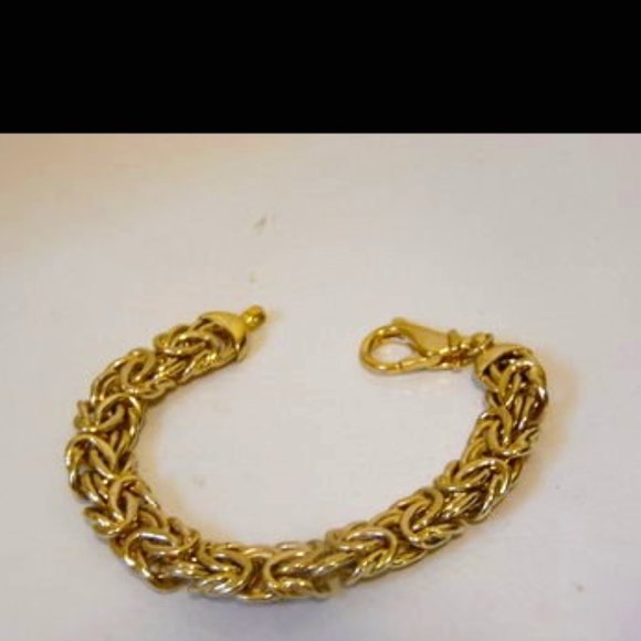 Rare Technibond .925 Bold Byzantine Bracelet 8 Inch - Picture 3 of 10
